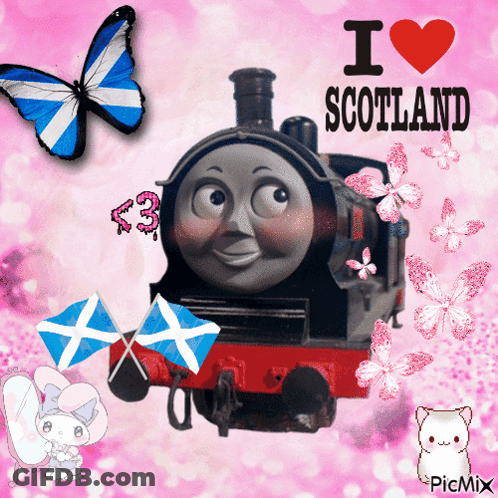 Train Saying I Love Scotland GIF