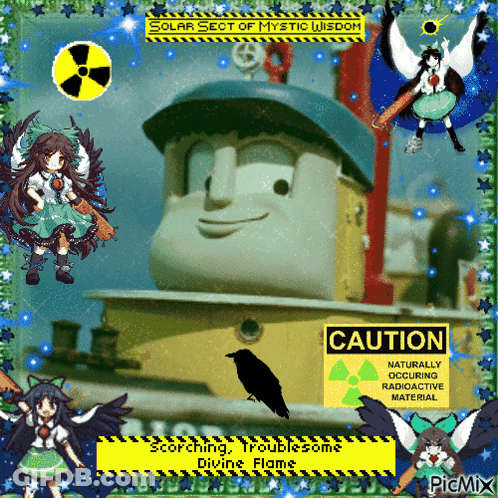 Train With Caution Sign GIF