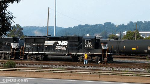 Train With NS On Front GIF