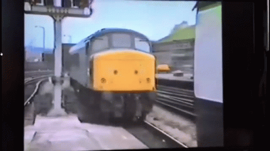 Train Wreck Japanese Cctv Footage GIF