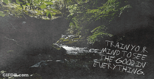Train Your Mind To See The Good In Everything Written On A Chalkboard GIF