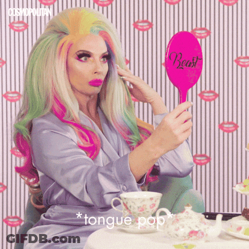 Tranny Surprise Alyssa Edwards Tongue Pops GIF