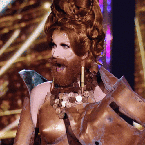 Tranny Surprise Gingzilla Shocks Looks Front GIF