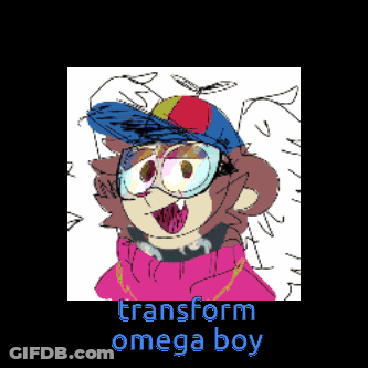 Transform Omega Boy Drawing GIF