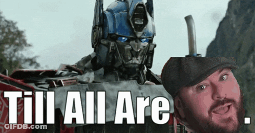 Transformer And Man Till All Are GIF