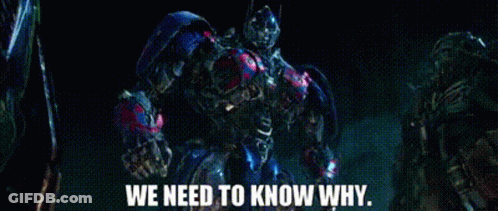 Transformer Standing In Dark Saying We Need To Know Why GIF