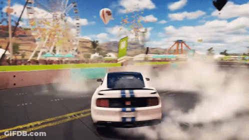 Transformer Standing In Front Of V32 Sign GIF