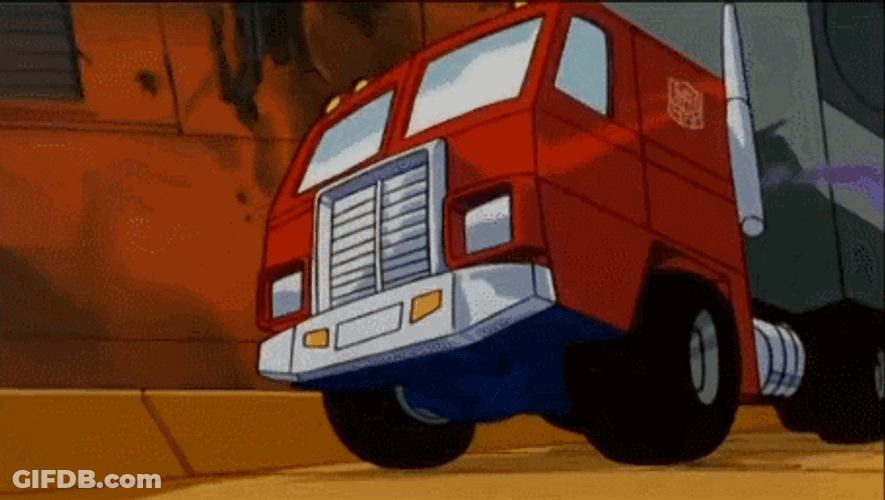 Transformers Cartoon Optimus Shooting GIF