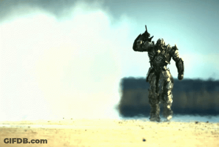 Transformers Megatron Draws Sword GIF