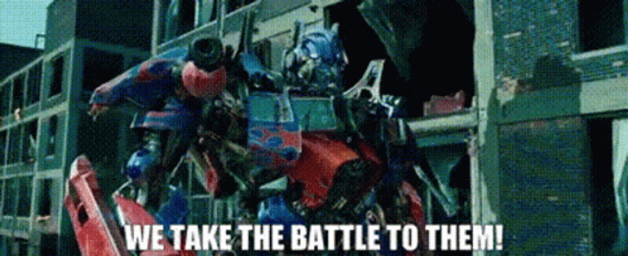Transformers Optimus Prime We Take The Battle GIF