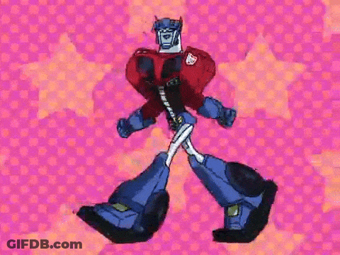 Transformers Standing In Dark Room GIF