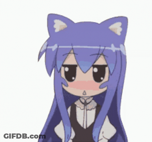 Transparent Anime Cute Tsumiki Miniwa Shy GIF