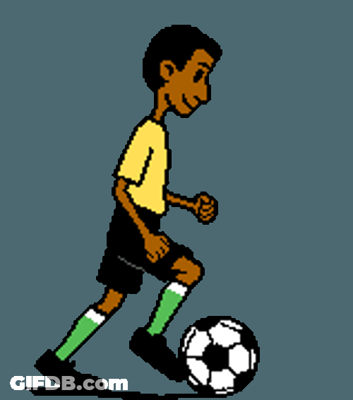 Transparent Anime Football Player Ball Kicking GIF