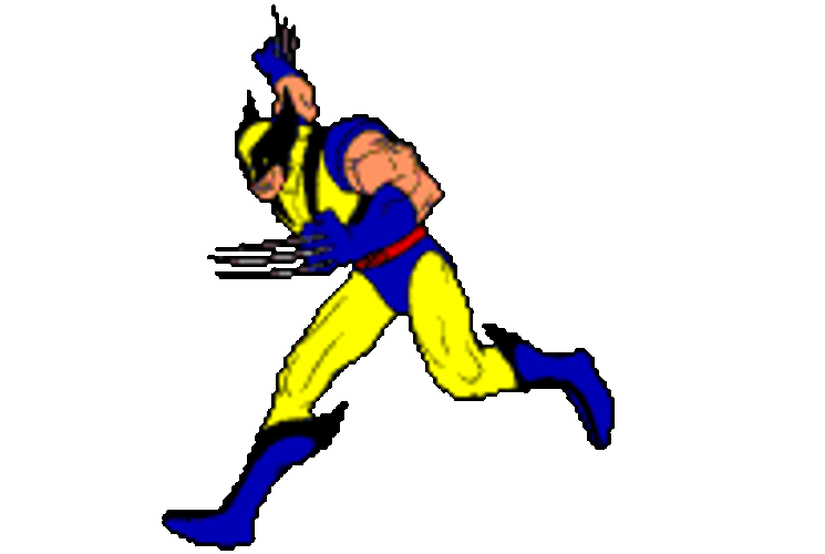 Transparent Anime Mutant Wolverine Running Quick GIF