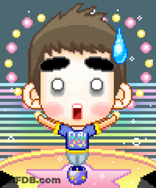 Transparent Anime Nervous Man Ball Balancing GIF