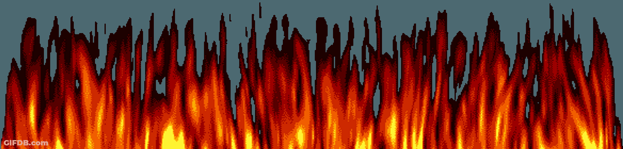 Transparent Anime Wild Red Fire Raging GIF