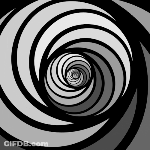Transparent Black And White Spiral GIF