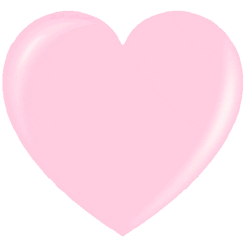 Transparent Heart Sticker Pastel Pink Heart Growing GIF