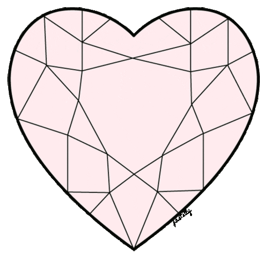 Transparent Heart Sticker Pink Heart Geometric GIF