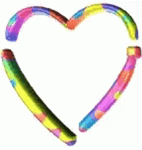Transparent Heart Sticker Retro Heart Beating GIF