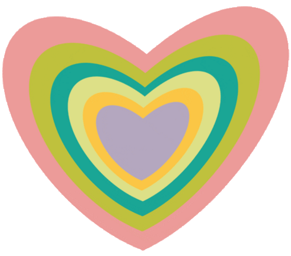 Transparent Heart Sticker Retro Pastel GIF