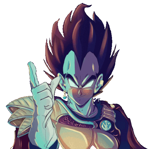 Transparent Heart Sticker Vegeta Heart Gun GIF