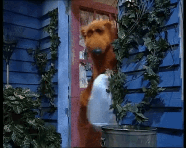 Trash Bear Big Blue House GIF