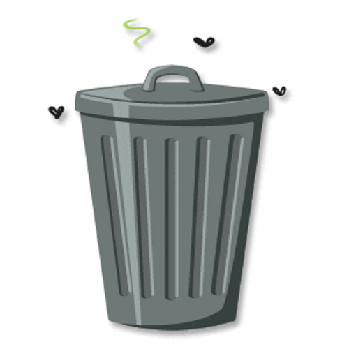 Trash Can Flies Cartoon GIF