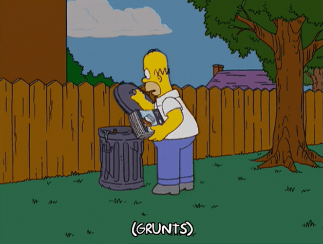 Trash Can Homer Simpson GIF