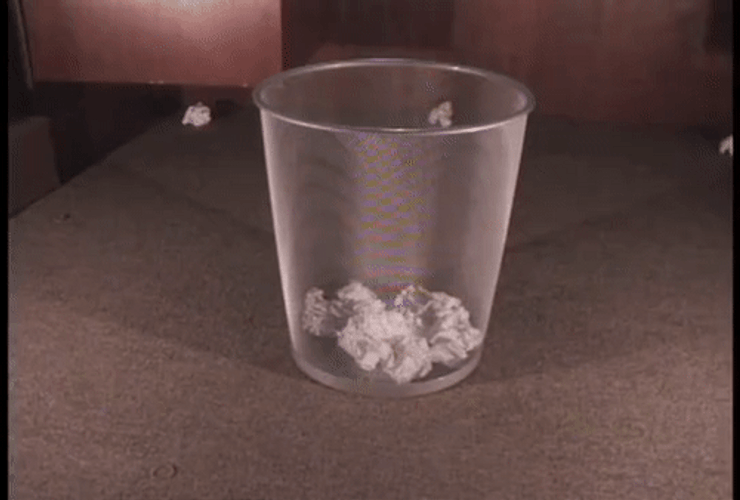 Trash Can Paper Throw GIF
