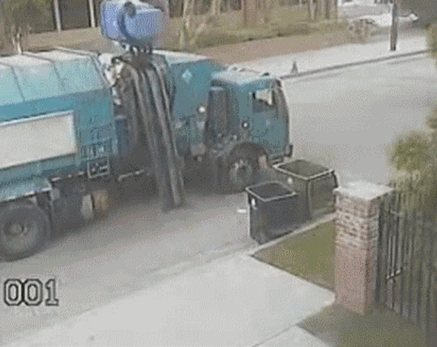 Trash Dump Truck Fail GIF