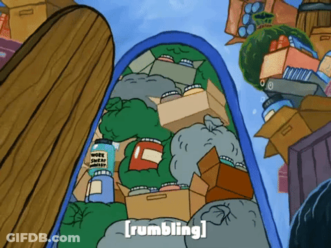 Trash Leak Rumbling GIF