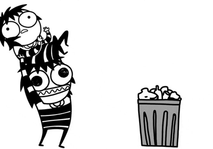 Trash Person Scribble Art GIF