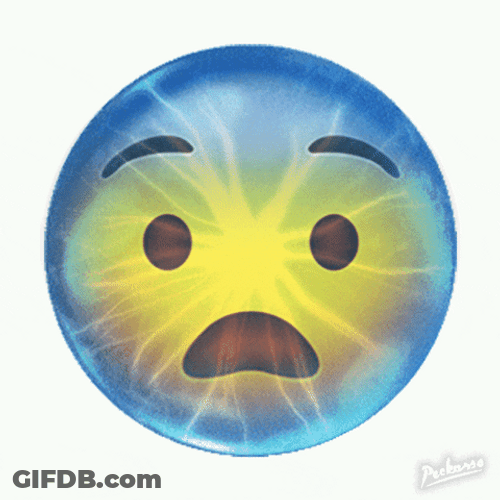 Trauma Bluish Emoji  Wide Eyes GIF