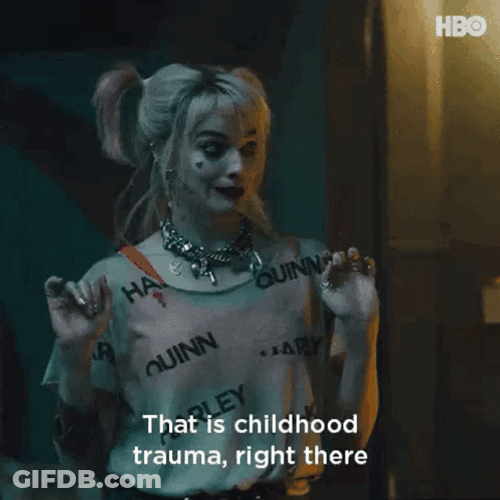 Trauma Harley Quinn Margot Robbie GIF