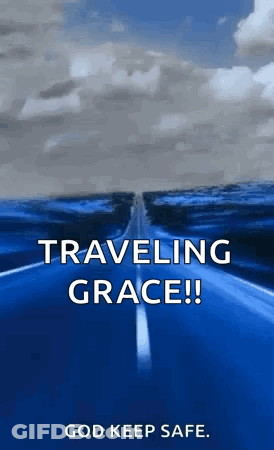 Traveling Grace Road Sign GIF