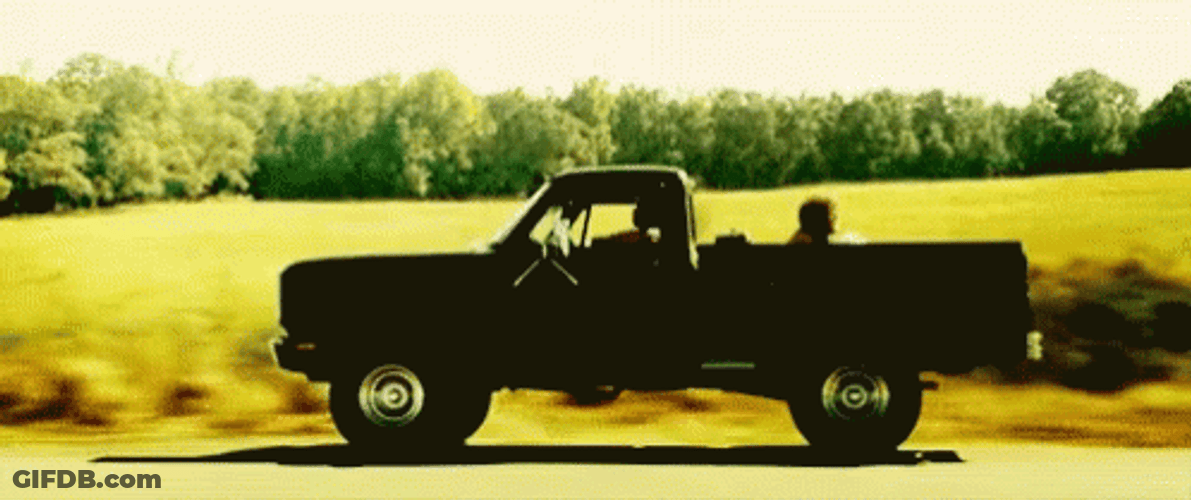 Travelling Pick Up Truck Bouncing Passenger GIF