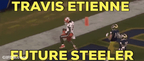 Travis Etienne Future Steeler Tackled GIF