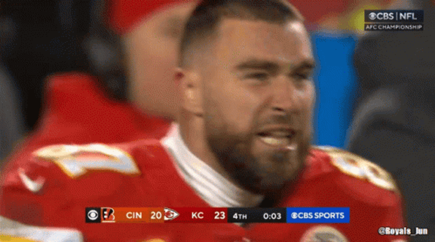 Travis Kelce Hyped Shouting GIF
