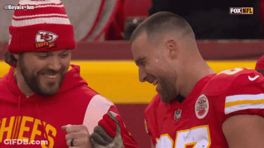 Travis Kelce Laughing GIF