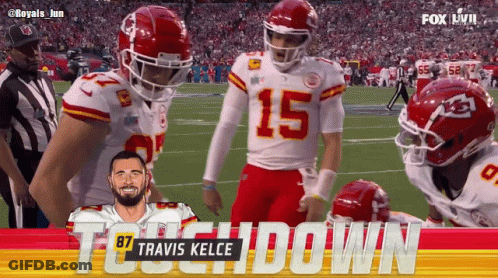 Travis Kelce Standing On Football Field GIF