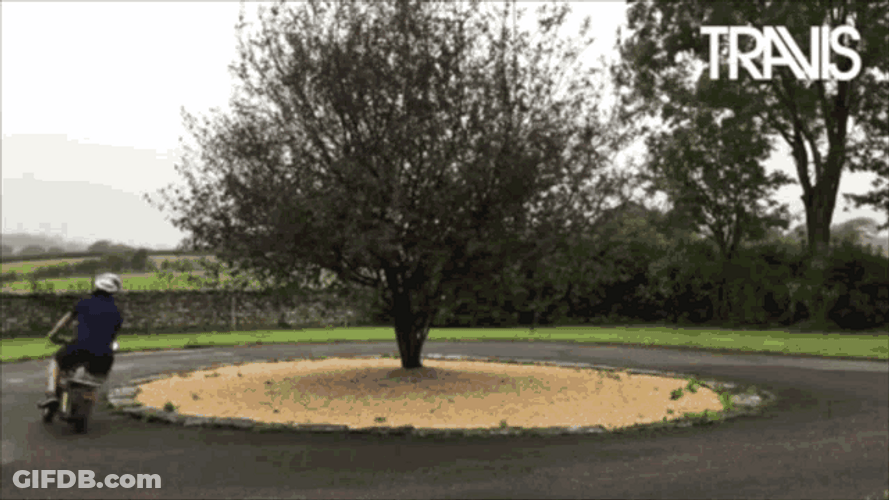 Travis Neil Primrose Driving In Circle Backwards GIF