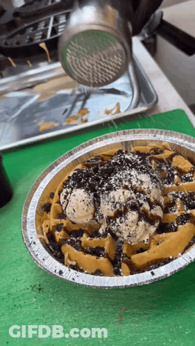 Tray Of Ice Cream And Cookies GIF