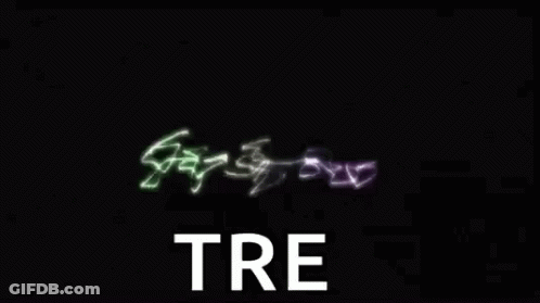 Tre Word On Black Background GIF