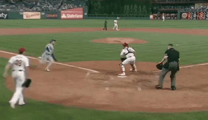 Trea Turner Reaching Goal GIF