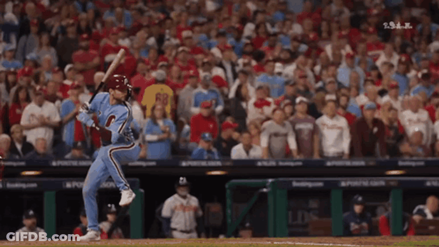 Trea Turner Strong Bat Smash GIF