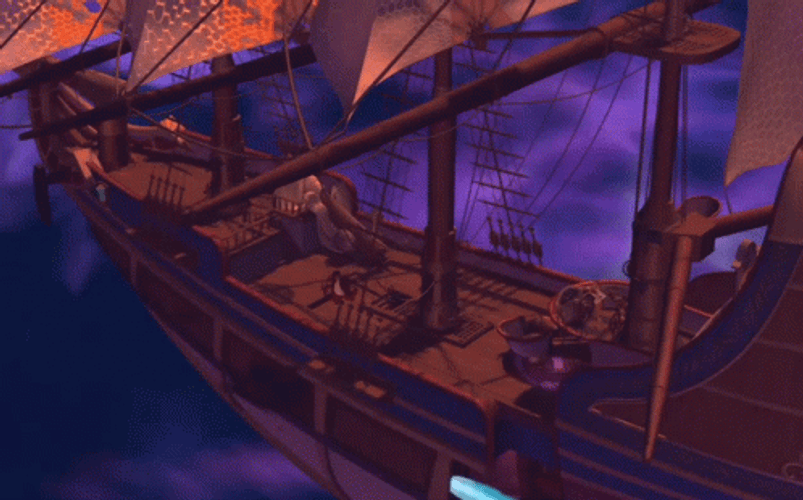 Treasure Planet Jim Solar Surfing GIF