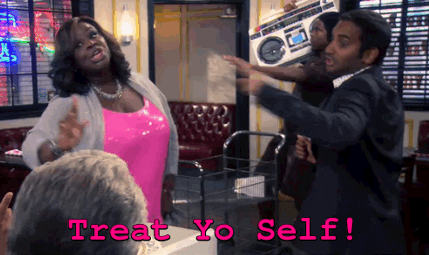 Treat Yo Self Party Parks GIF