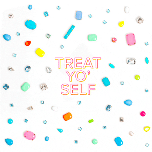 Treat Yo Self Rainbow Color Jewels GIF
