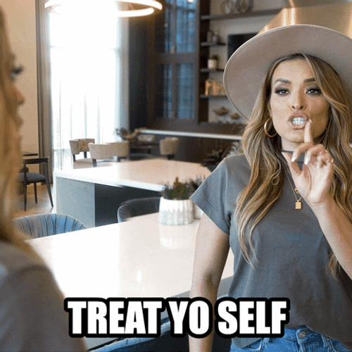 Treat Yo Self Sassy Blonde Girl GIF